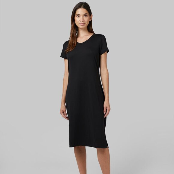 32 DEGREE WOMEN'S COOL T-SHIRT DRESS BLACK - Picture 1 of 4